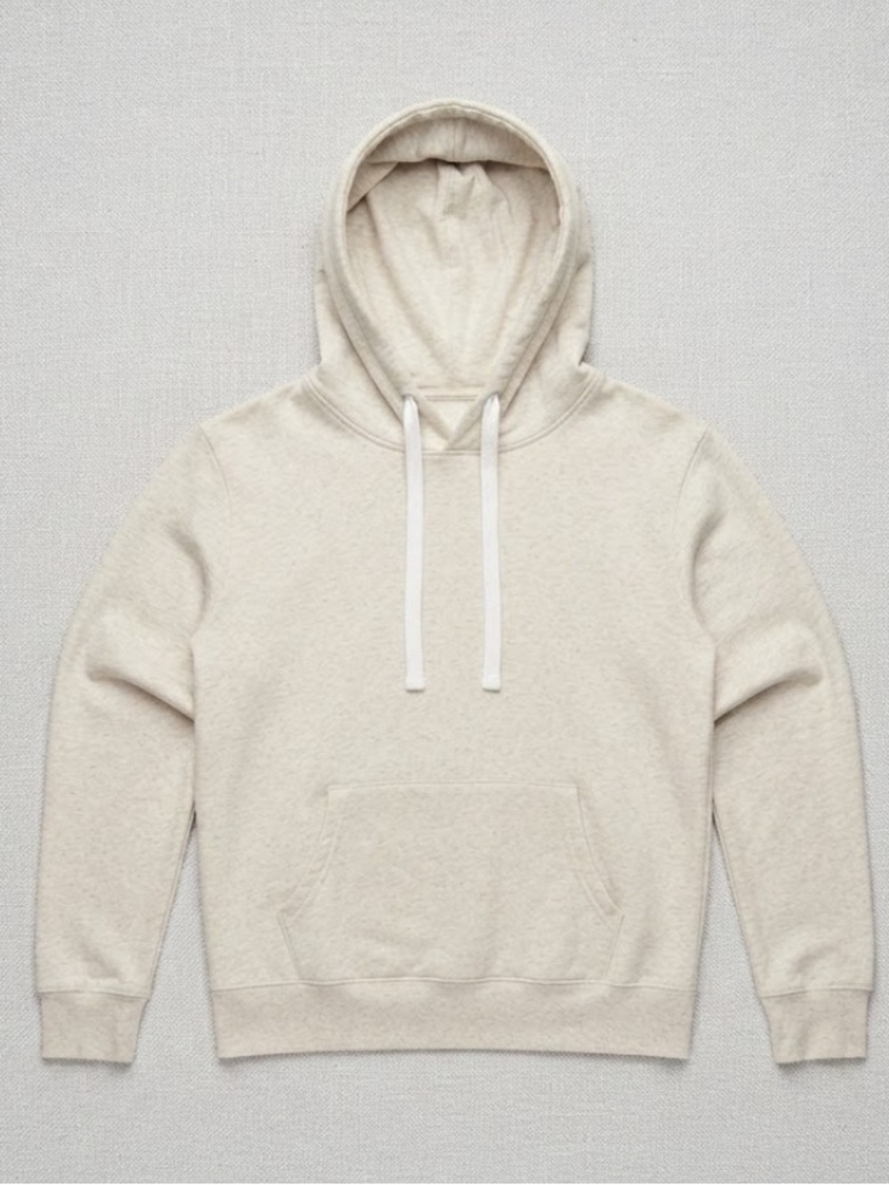 Large Women Fall Layerd Cream Hooded Pullover Sweatshirt